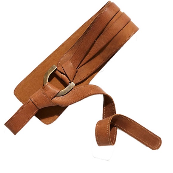 Free People woman’s orange Leather Belt - Picture 2 of 12